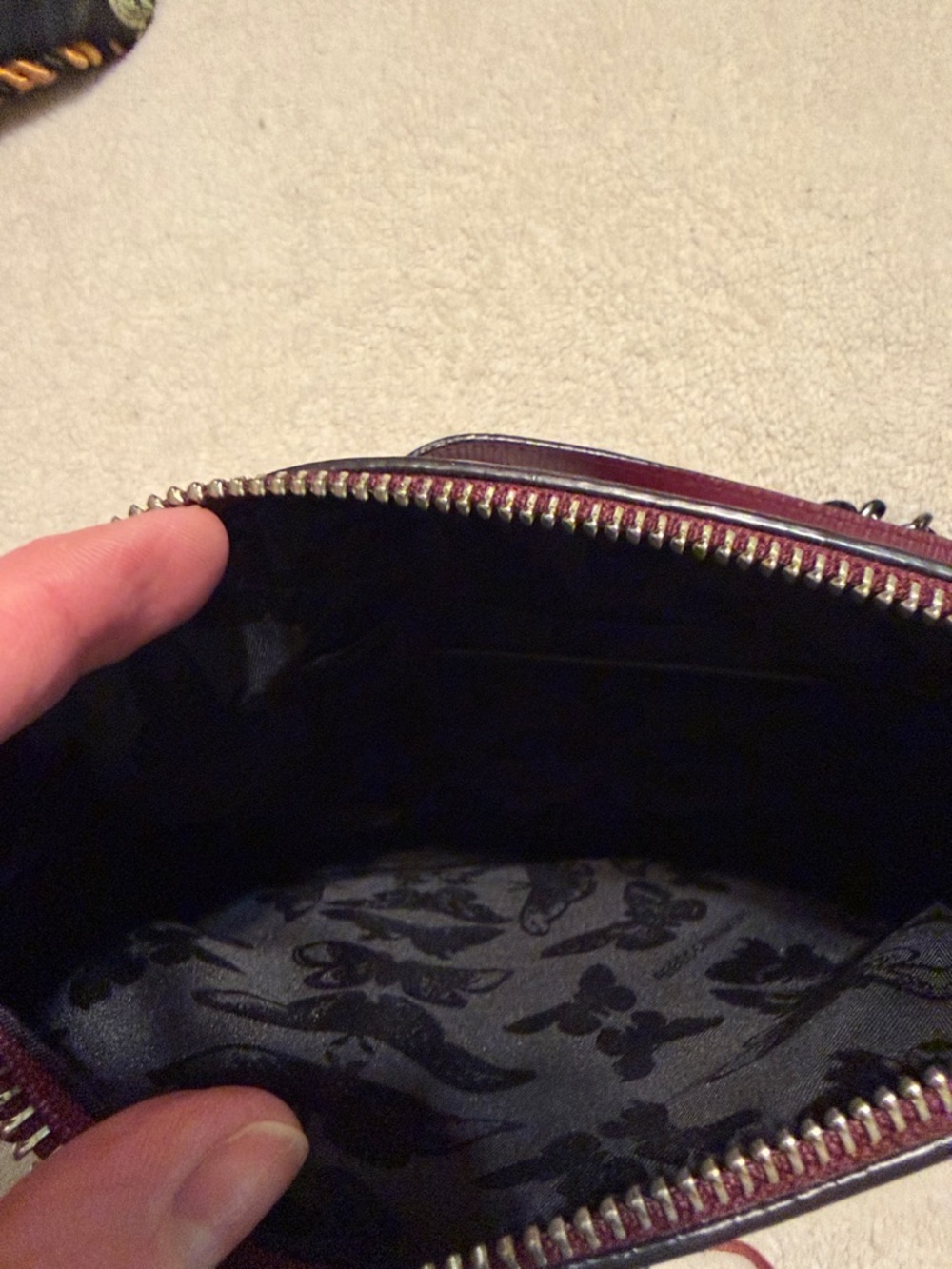 Rebecca Minkoff Textured Wine Crossbody with Chain Strap - Picture 6 of 9